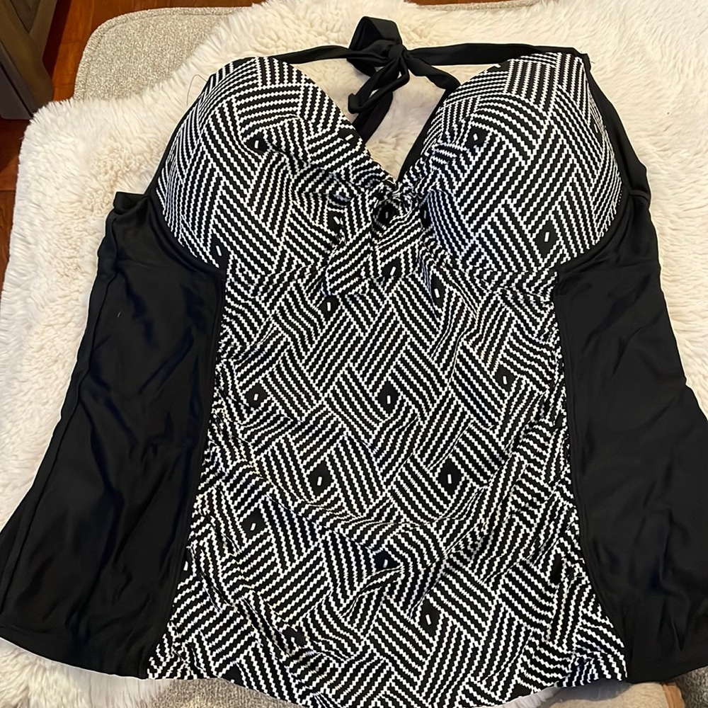 Tropical Escape Tankini Top, Size 18